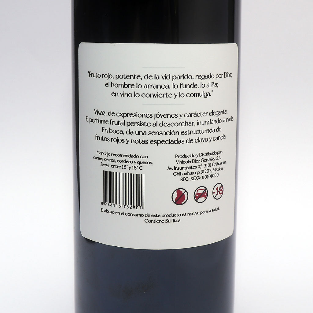Vino Tinto "Diacronía" - Ensamble Cabernet Sauvignon - Shiraz 2021