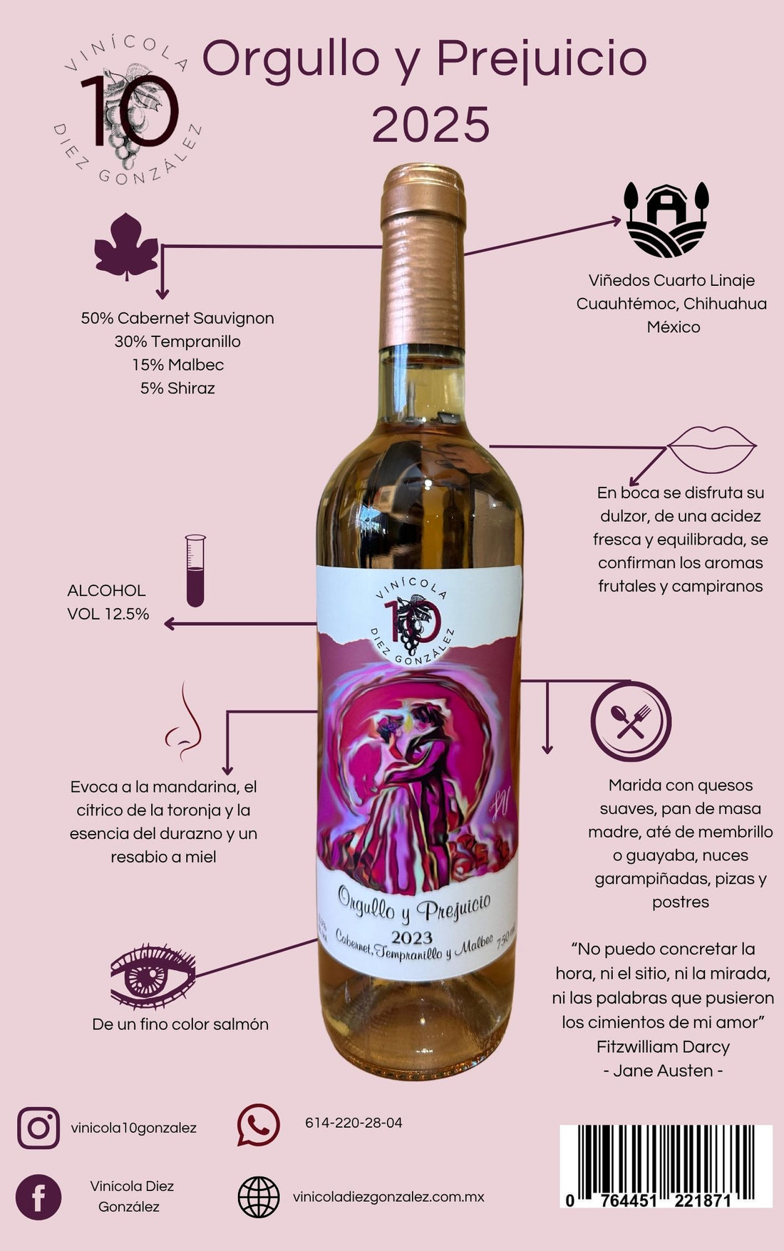 Vino Rosado "Orgullo y Prejuicio" 2023